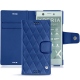 Funda de piel Sony Xperia XZ1 Compact - Bleu océan - Couture ( Nappa - Pantone 293C ) 