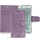 Housse cuir Sony Xperia XZ1 Compact - Lilas - Couture ( Nappa - Pantone 2645U ) 