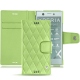 Sony Xperia XZ1 Compact leather case - Vert olive - Couture ( Nappa - Pantone 578U ) 