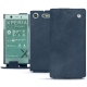 Funda de piel Sony Xperia XZ1 Compact - Jean vintage ( Roughtcut - Pantone 285U  ) 