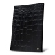 Menu holder A4 - Double page - Crocodile nero