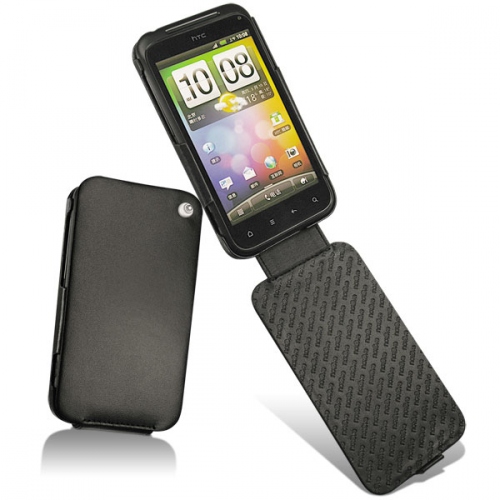 Housse cuir HTC Incredible S  - Noir ( Nappa - Black ) 