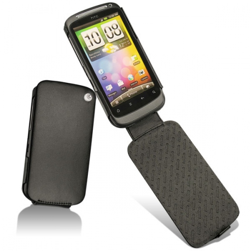 HTC Desire S  leather case - Noir ( Nappa - Black ) 