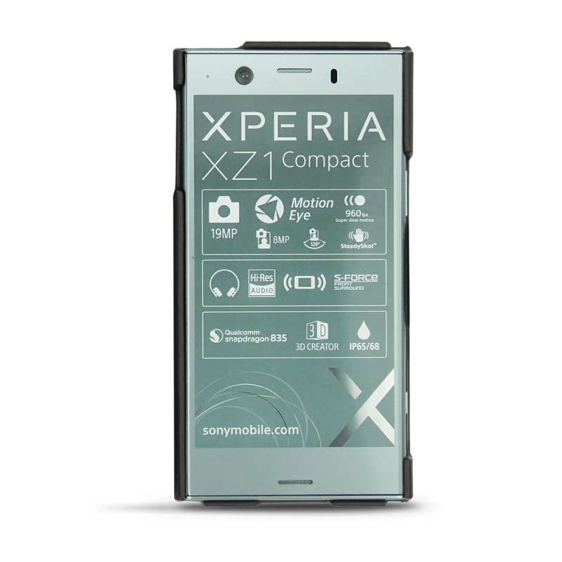 Custodia in pelle Sony Xperia XZ1 Compact - Noir ( Nappa - Black )  Custodia in pelle Sony Xperia XZ1 Compact - Noir ( Nappa - Black )