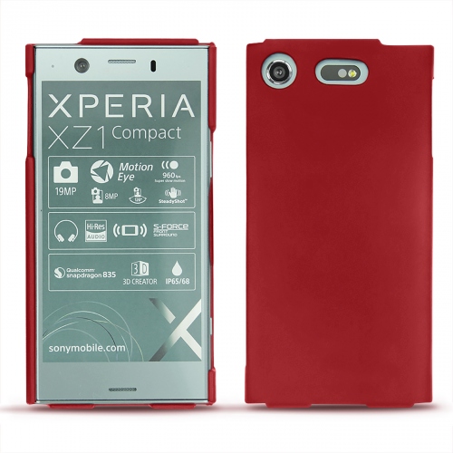 Capa em pele Sony Xperia XZ1 CompactRouge ( Nappa - Pantone #d50032 ) 