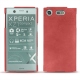 Coque cuir Sony Xperia XZ1 Compact - Cerise vintage ( Pantone 185C ) 