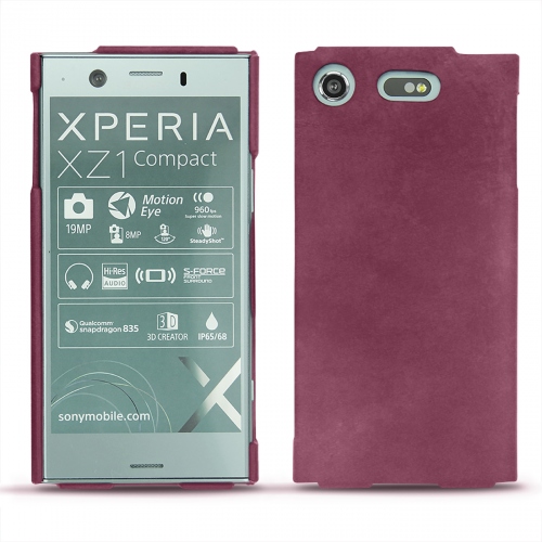 Lederschutzhülle Sony Xperia XZ1 CompactPrune vintage ( Pantone #612434 ) 