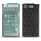 Coque cuir Sony Xperia XZ1 Compact - Noir - Couture ( Nappa - Black ) 