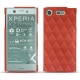 Coque cuir Sony Xperia XZ1 Compact - Arange clouquié - Couture