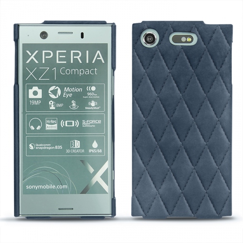 Lederschutzhülle Sony Xperia XZ1 CompactJean vintage - Couture ( Pantone #2f414f  ) 