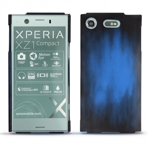 硬质真皮保护套 Sony Xperia XZ1 CompactBleu Patine