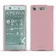 Coque cuir Sony Xperia XZ1 Compact - Rose PU