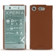 Coque cuir Sony Xperia XZ1 Compact - Marron PU