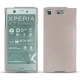 Coque cuir Sony Xperia XZ1 Compact - Taupe innocent