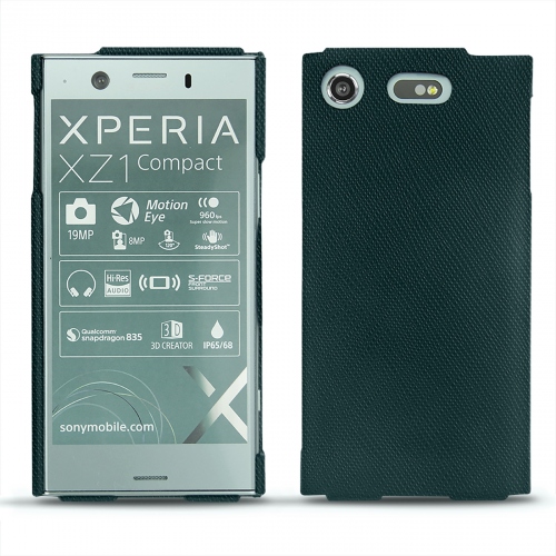 Custodia in pelle Sony Xperia XZ1 CompactVert séduisant ( Pantone #1d3c34 ) 