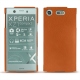 Coque cuir Sony Xperia XZ1 Compact - Orange vibrant