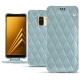 Samsung Galaxy A8 (2018) leather case - Bleu ciel - Couture ( Nappa - Pantone 277C ) 