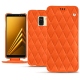 Samsung Galaxy A8 (2018) leather case - Orange fluo - Couture