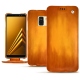 Housse cuir Samsung Galaxy A8 (2018) - Orange Patine