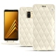 Capa em pele Samsung Galaxy A8+ (2018) - Blanc - Couture ( Bologna - White ) 