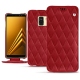 Custodia in pelle Samsung Galaxy A8+ (2018) - Rouge - Couture ( Nappa - Pantone 199C ) 