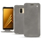 Housse cuir Samsung Galaxy A8+ (2018) - Acier vintage ( Pantone 403C ) 