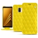Funda de piel Samsung Galaxy A8+ (2018) - Jaune fluo - Couture