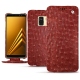 Housse cuir Samsung Galaxy A8+ (2018) - Autruche ciliegia