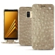 Samsung Galaxy A8+ (2018) leather case - Autruche desert