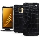 Samsung Galaxy A8+ (2018) leather case - Crocodile nero