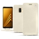 Samsung Galaxy A8+ (2018) leather case - Blanc escumo