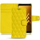 Samsung Galaxy A8+ (2018) leather case - Jaune fluo - Couture