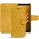 Samsung Galaxy A8+ (2018) leather case - Jaune soulèu - Couture