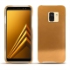 Lederschutzhülle Samsung Galaxy A8 (2018) - Or Maïa ( Pantone 871C ) 