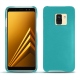 Samsung Galaxy A8 (2018) leather cover - Bleu fluo