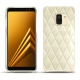 Custodia in pelle Samsung Galaxy A8 (2018) - Blanc - Couture ( Bologna - White ) 