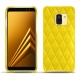 Custodia in pelle Samsung Galaxy A8 (2018) - Jaune fluo - Couture
