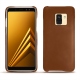Coque cuir Samsung Galaxy A8+ (2018) - Marron ( Nappa - Pantone 1615C ) 