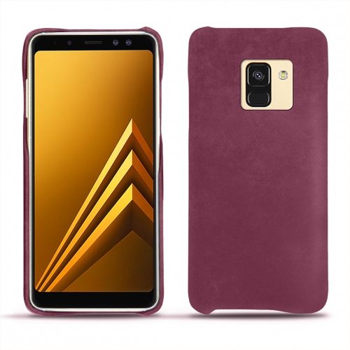 Funda de piel Samsung Galaxy A8+ (2018)Prune vintage ( Pantone #612434 ) 