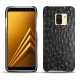 Custodia in pelle Samsung Galaxy A8+ (2018) - Autruche nero