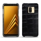 Lederschutzhülle Samsung Galaxy A8+ (2018) - Crocodile nero