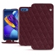 Custodia in pelle Huawei Honor View 10 - Lie de vin - Couture ( Pantone 5115C ) 