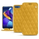 가죽 커버 Huawei Honor View 10 - Jaune soulèu - Couture