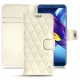Lederschutzhülle Huawei Honor View 10 - Blanc - Couture ( Bologna - White ) 