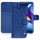 Housse cuir Huawei Honor View 10 - Bleu océan - Couture ( Nappa - Pantone 293C ) 