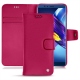 Huawei Honor View 10 leather case - Rose fluo