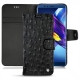 Huawei Honor View 10 leather case - Autruche nero