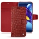 Huawei Honor View 10 leather case - Autruche ciliegia