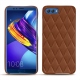 Huawei Honor View 10 leather cover - Marron - Couture ( Nappa - Pantone 1615C ) 