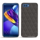 Coque cuir Huawei Honor View 10 - Anthracite - Couture ( Pantone 424C ) 